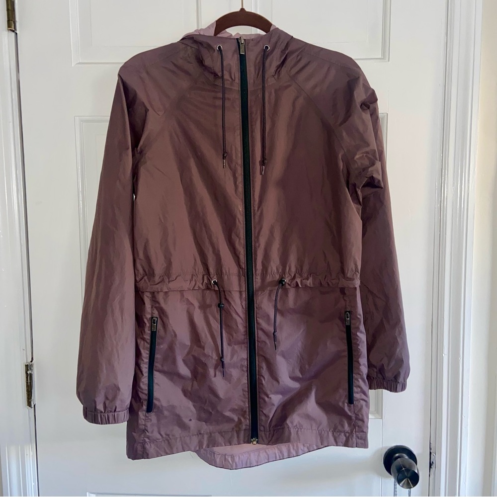 Women's Columbia Mauve Hooded Rain Jacket size small